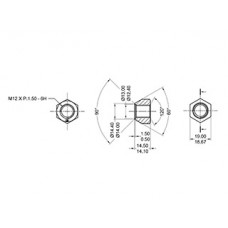 TUERCA FORD ECOSPORT/ESCORT/MONDEO CONICO12X1,5