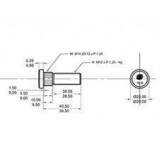 BULON NISSAN XTRAIL/PATHINDER 12X40X1,25