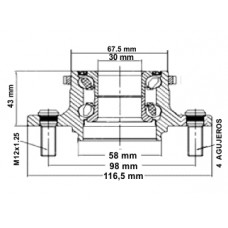 MAZA FIAT UNO 1,0/1,4 D/10/MAREA TRAS