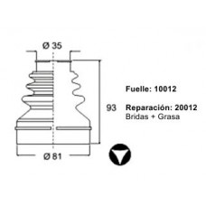 FUELLE PEUGEOT 206 L/CAJA TREBOL KIT CAÑO GRUESO